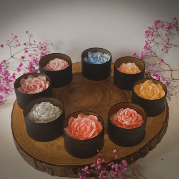Selection of Scented Flower Candles (x5)