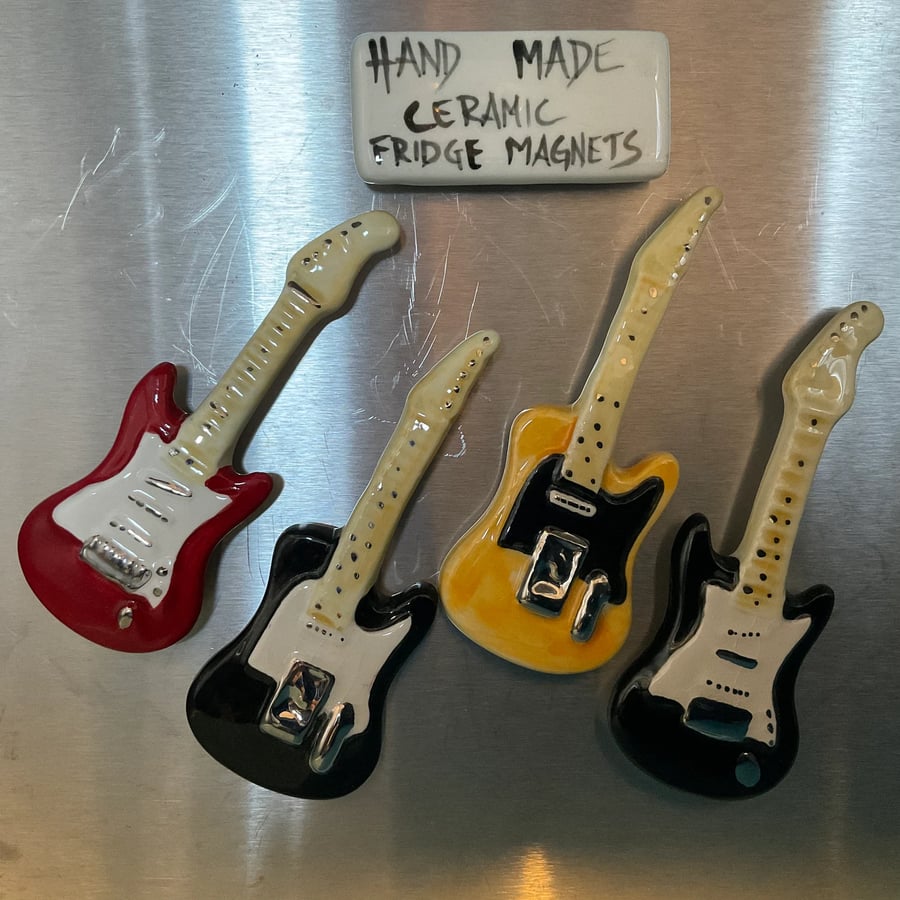 Guitar fridge magnets