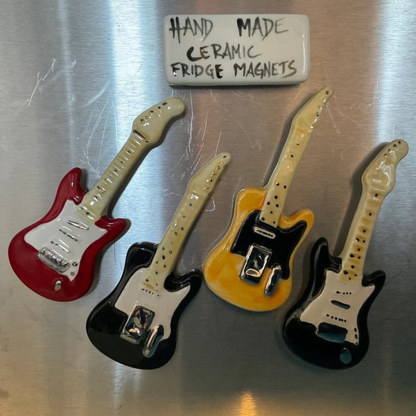 Guitar fridge magnets
