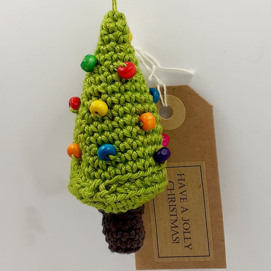 Crochet Christmas Tree Decoration.  Alternative to a Card