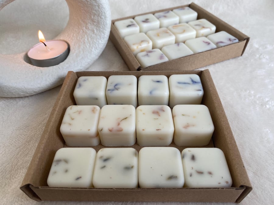 Soy Wax Melts Handmade Botanical Collection 12 pcs Pack Highly Scented Vegan