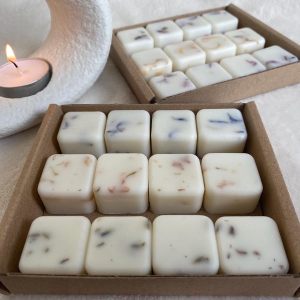 Soy Wax Melts Handmade Botanical Collection 12 pcs Pack Highly Scented Vegan