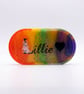 Handmade Resin Personalised Rainbow Trinket Tray  –  Custom Name Gift - Image 2