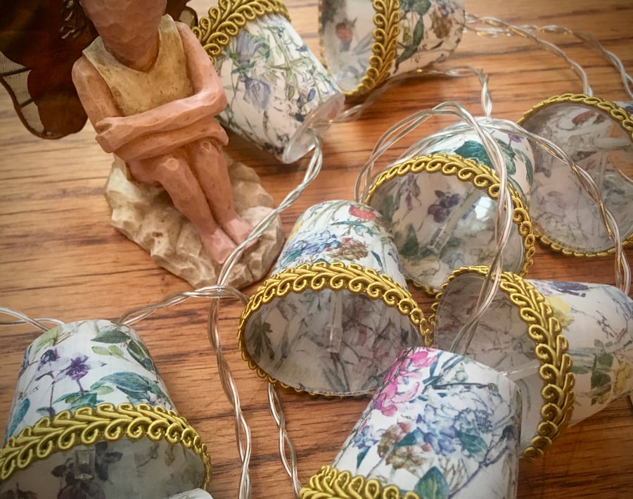Mini Lampshade Fairy Lights - Liberty fabric - Wild Flowers