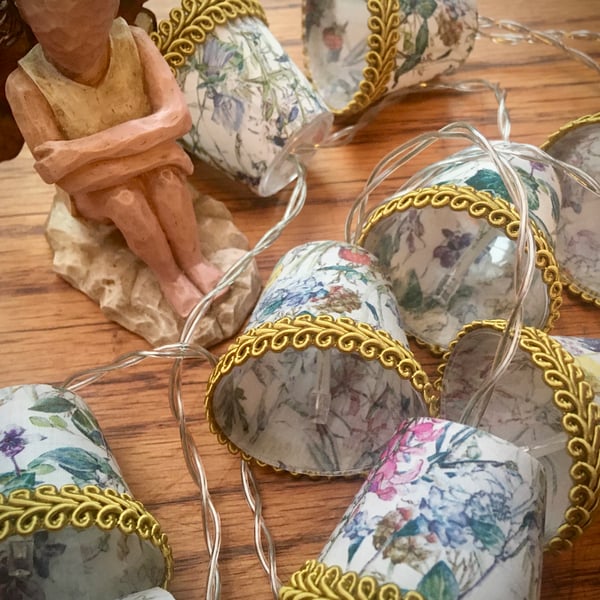 Mini Lampshade Fairy Lights - Liberty fabric - Wild Flowers