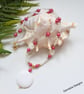 Designer Mother of Pearl,  Shell Pearl & Seed Bead  Necklace Gold Plated - Image 5