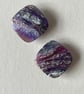 2 multi coloured plastic square buttons - 16mm - Image 1