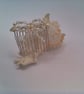 Cream Pearl and Crystal Bow Hair Comb, Beaded Hair Accessory, Prom Accessory - Image 6