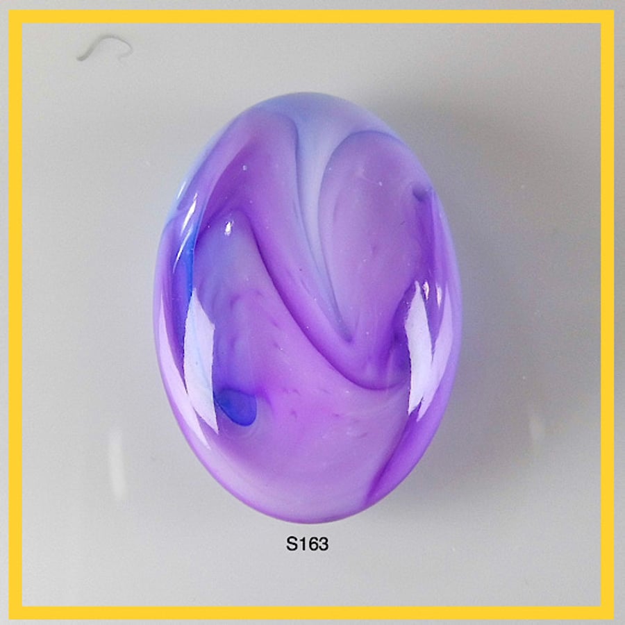Small Oval Purple Cabochon, hand made, Unique, Resin Jewelry - S163