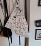 Handmade cotton laundry bag with drawstring closure