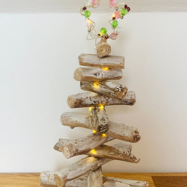 Illuminated Driftwood Christmas Tree