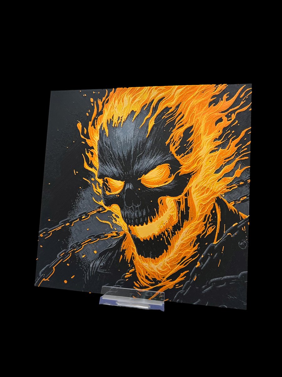 Ghost Rider 3D Printed Fan, Wall Art