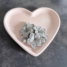 Peach Heart Trinket Dish with Decorative Flower Essential Oil Diffuser