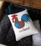 freehand embroidered cockerel lavender bag sachet hanging decoration  - Image 10