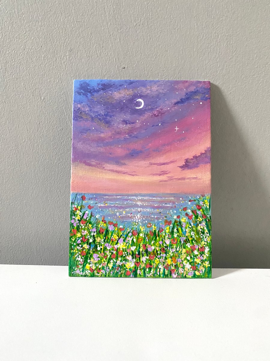 Acrylic on canvas landscape painting 