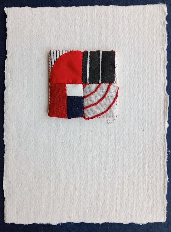 No 3 Miniature Textile Art Quilt