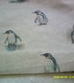Penguins on Beige Fabric Bag - Image 3