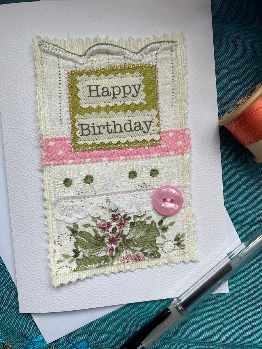 Birthday card, blank greeting card free postage 