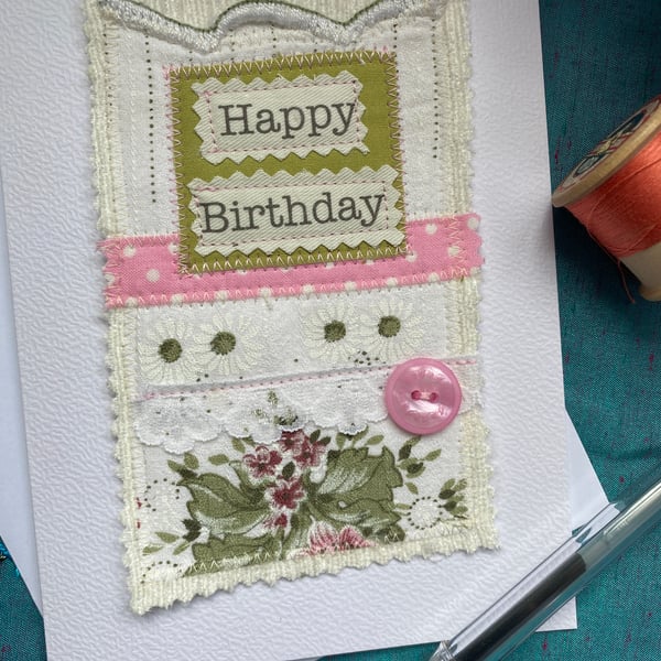 Birthday card, blank greeting card free postage 