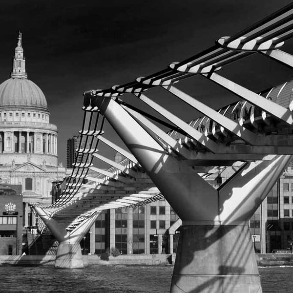St Paul's Cathedral London Millennium Bridge Photograph Print