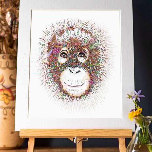 Baby Orangutan a4 Print 