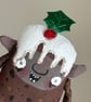 Christmas Pudding Brownie Art Doll 1 - Image 4