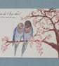  Love Birds & Love Poem card
