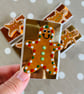 Handmade Ceramic Gingerbread Man Brooch, Unique Christmas Badge - Image 7