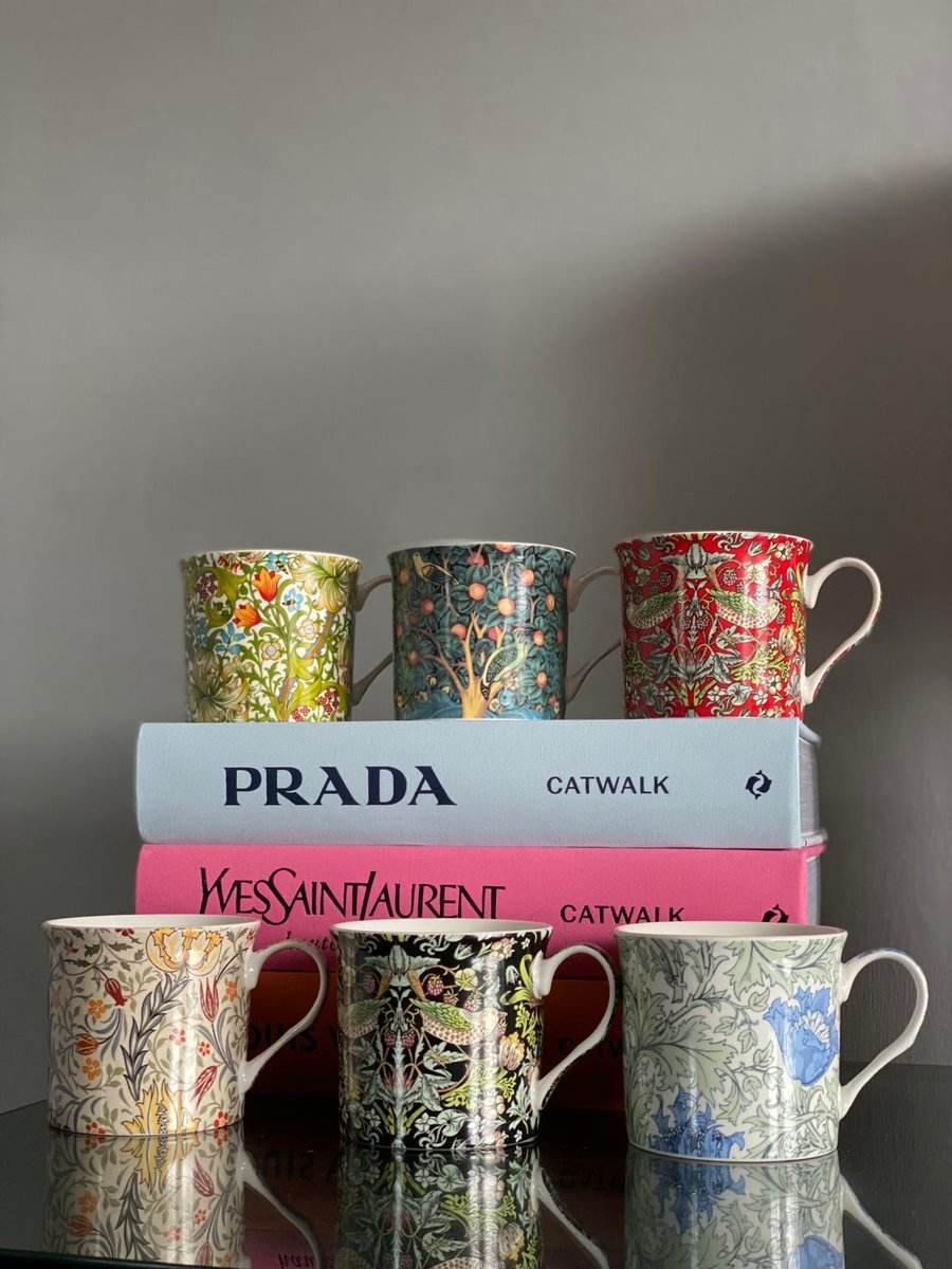 William Morris Mug Set Of 6 Coffee Cups