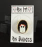 Pin It! Ghost Portrait Cold Porcelain Pin Badge  - Image 1