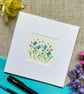 Hand painted birthday, Mothers day, greetings card, watercolour, original art.