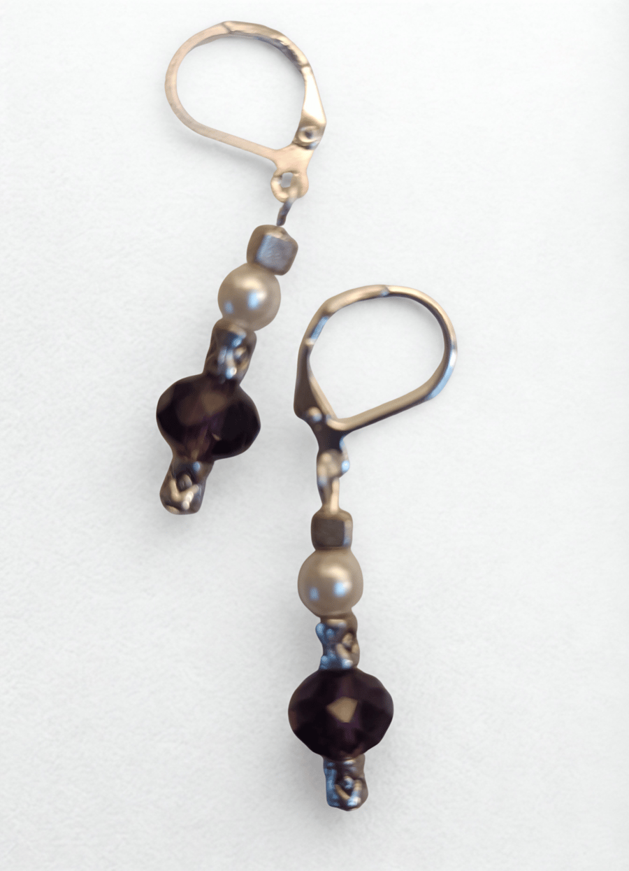 Pearl & Purple Sparkles with Silver