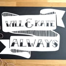 Large Bespoke Custom Personalised Handmade Banner Name Papercut