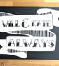Large Bespoke Custom Personalised Handmade Banner Name Papercut