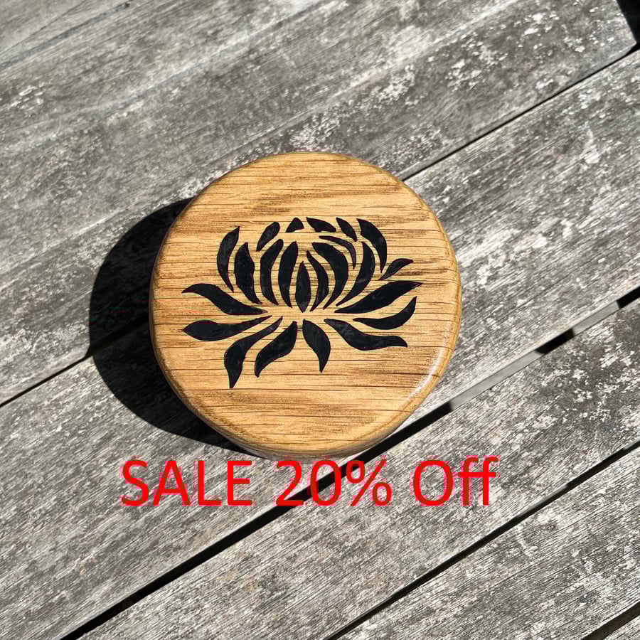 Dahalia Oak Jewellery - Trinket Box (WBI10)