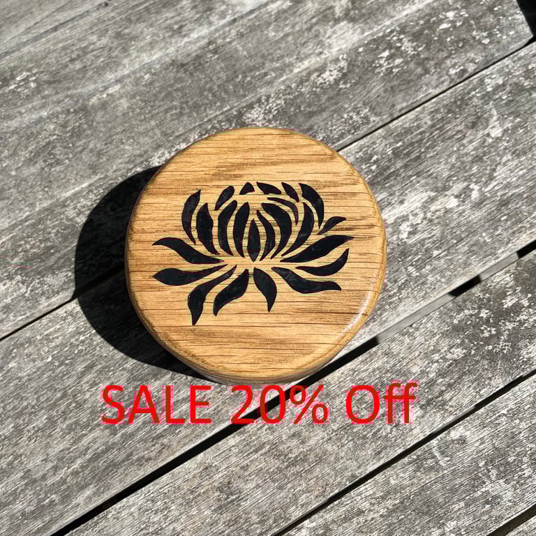 Dahalia Oak Jewellery - Trinket Box (WBI10)