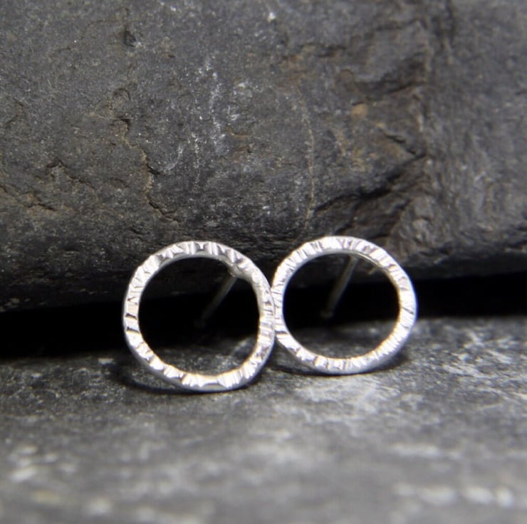 Front facing deals stud hoop earrings