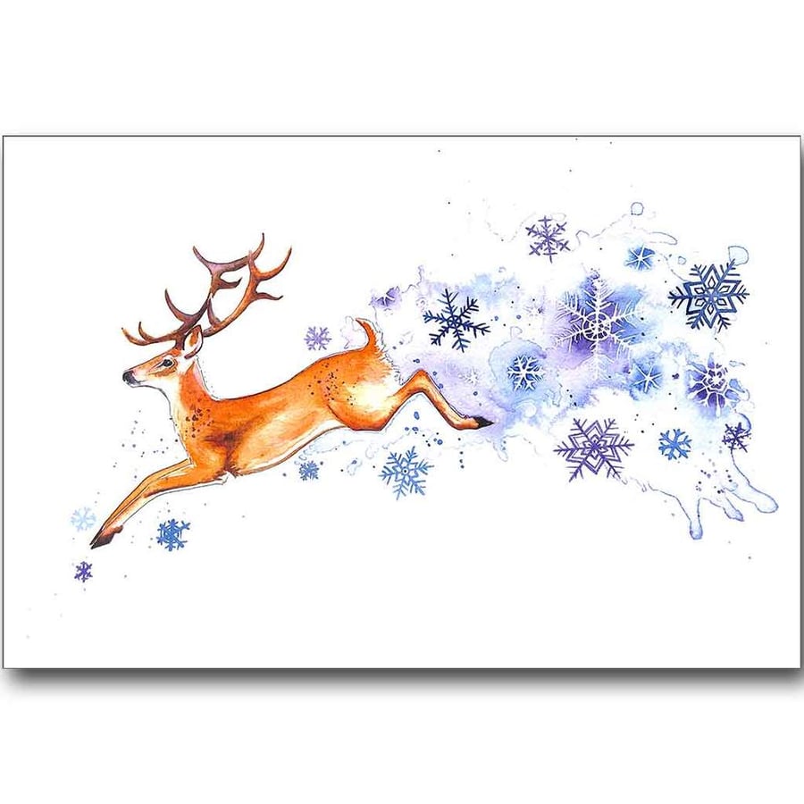 Festive Stag Christmas Card