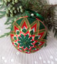 Handmade Japanese Temari Christmas Ornaments, 2 pieces Set in Origami Gift Box - Image 5