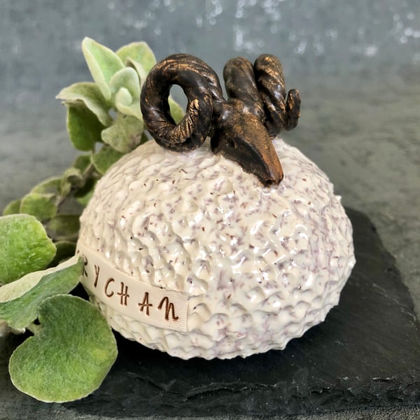 Ceramic sheep - Brychan