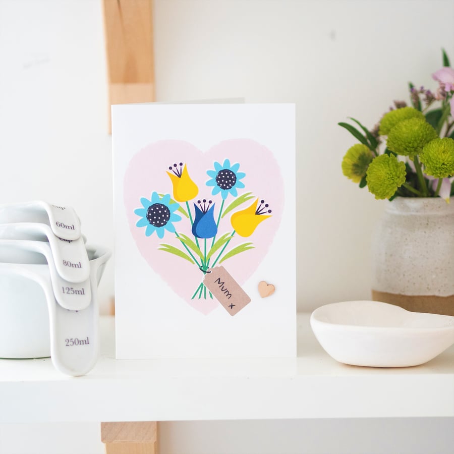Mum Card - Handmade Card - Floral Card