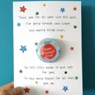 Teacher thank you gift, teacher thank you card, badge set, kind, thank you badge
