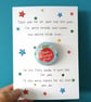 Teacher thank you gift, teacher thank you card, badge set, kind, thank you badge - Image 1