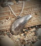 Sterling silver blue mussel shell pendant - Image 2