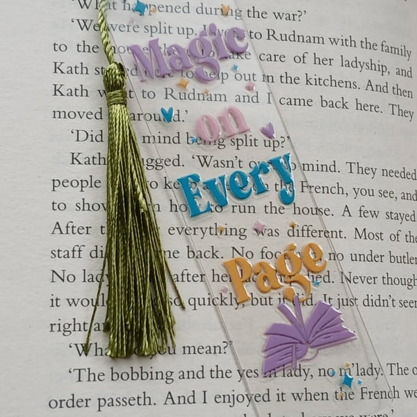 Clear acrylic bookmark 