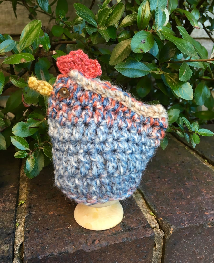 Blue Chicken Egg Cosy, Easter Chick Egg Cozy