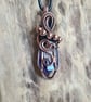 Natural Brandberg Crystal & Copper Necklace Pendant Gift Jewellery Jewelry - Image 4