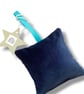 Velvet Lavender Sachet, Hand Printed Lavender Bag, Christmas Tree Ornament  - Image 6