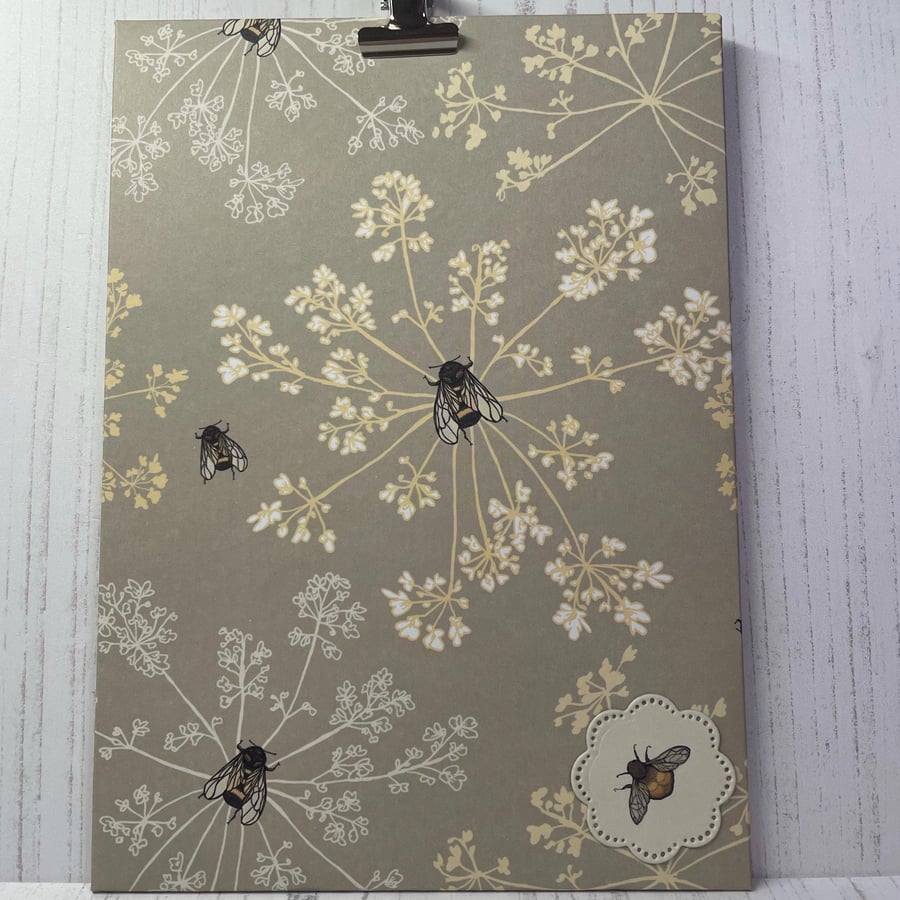 Cowparsley and Bees - Tell the Bees Clip Board F43
