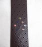Purple Amathyst Centre Floral Embossed Leather Bookmark Healing Crystal - Image 5